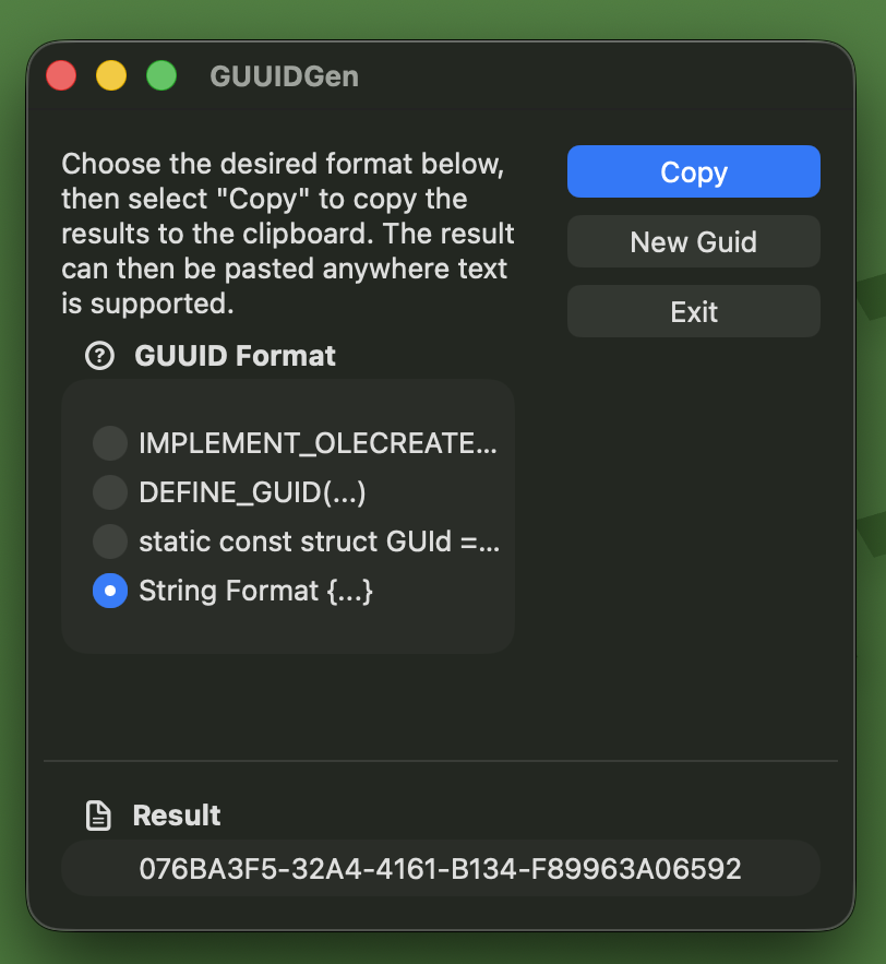GUUIDGen Screenshot